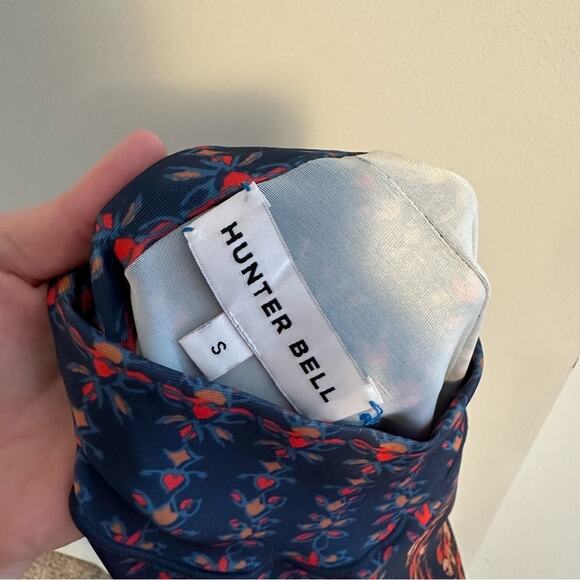 Hunter Bell Blue Orange Red Printed Turtleneck Long Sleeve Top Small - Picture 13 of 13